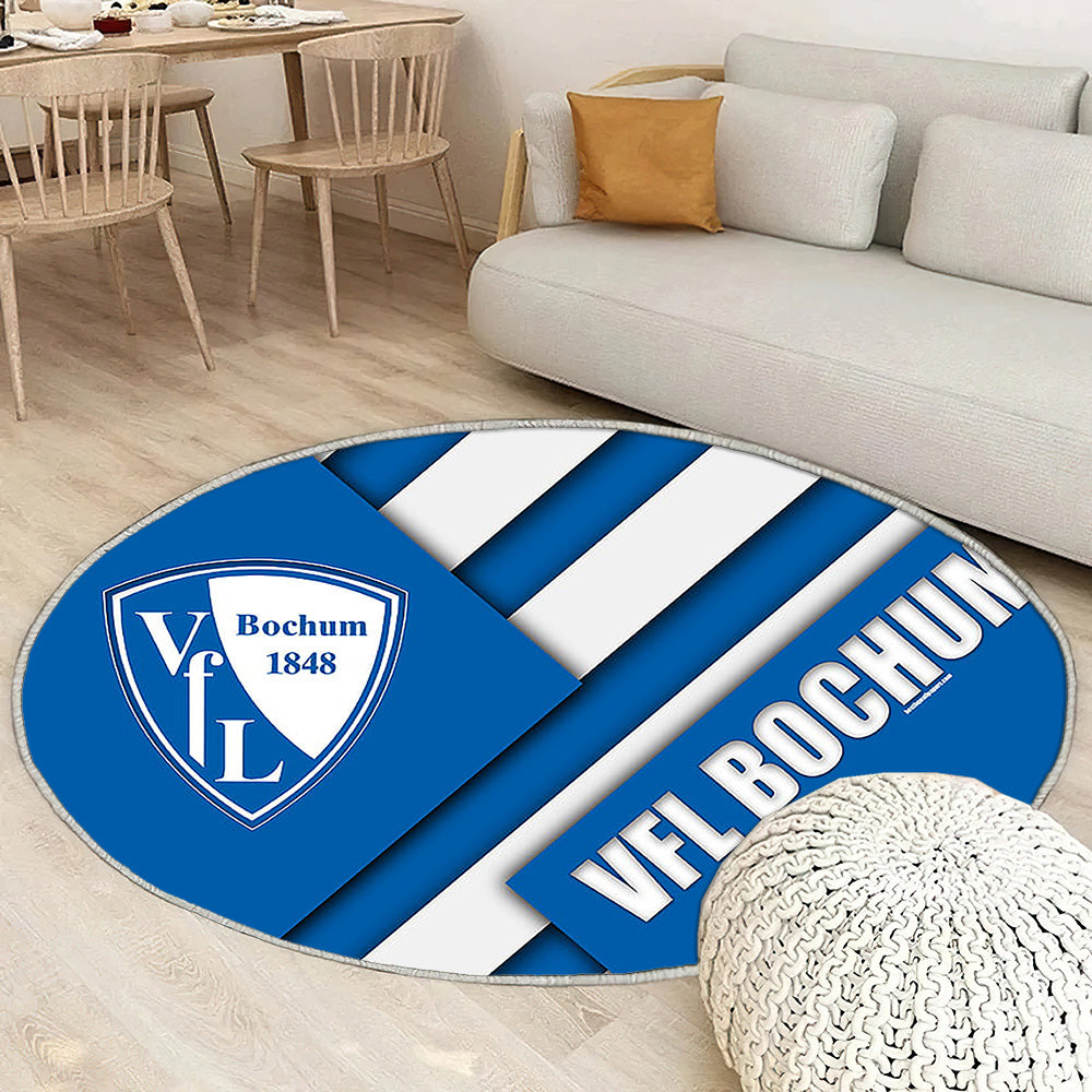 Vfl Bochum 1848 Fcwhite Blue Ion Bochum Tapis Sol - Tapis De Salon, Bundesliga 2 Tapis Art, Tapis pour la décoration de la maison