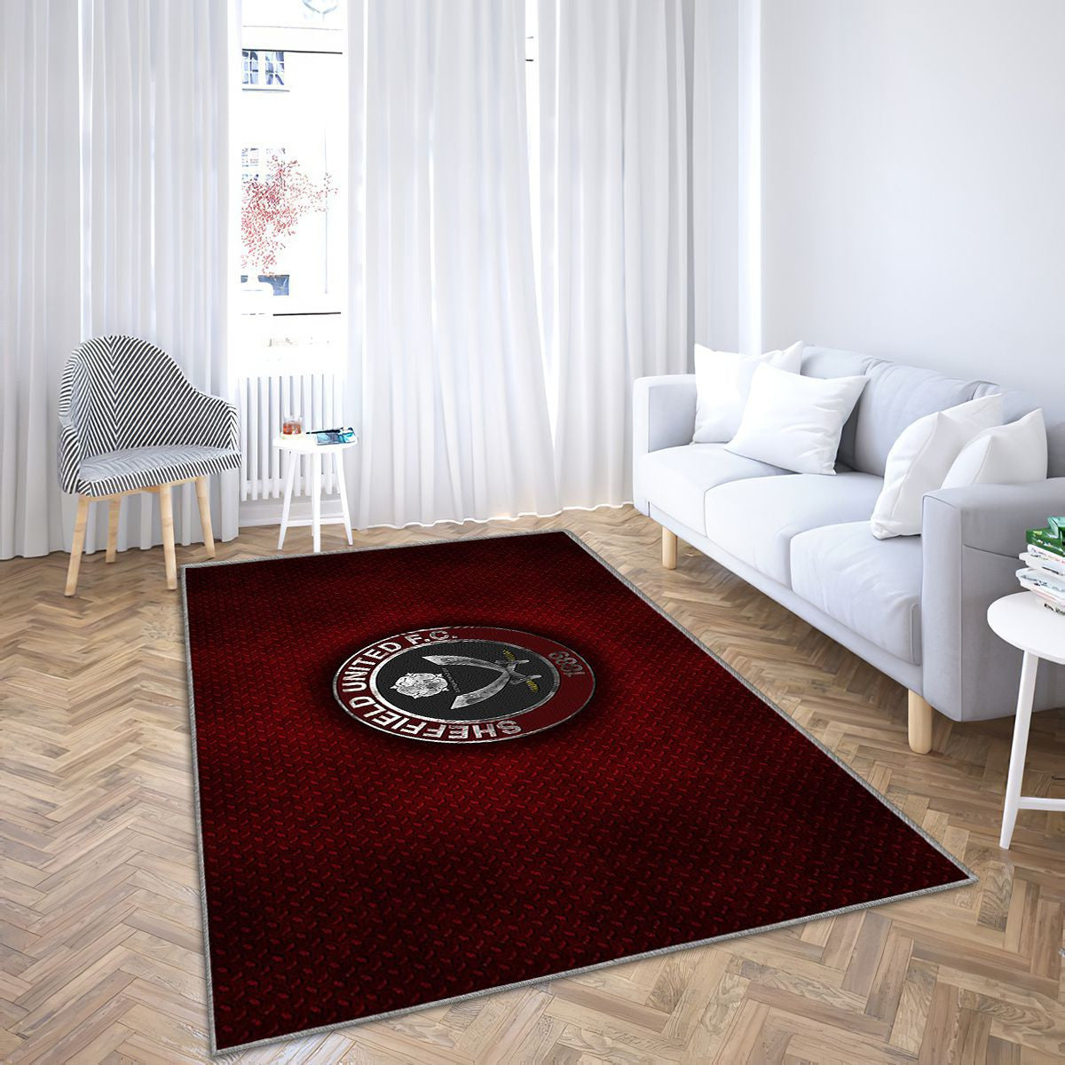 Sheffield United Fc Tapis Sol - Tapis De Salon, Championnat d'Angleterre Efl Tapis Art, Tapis pour la décoration de la maison