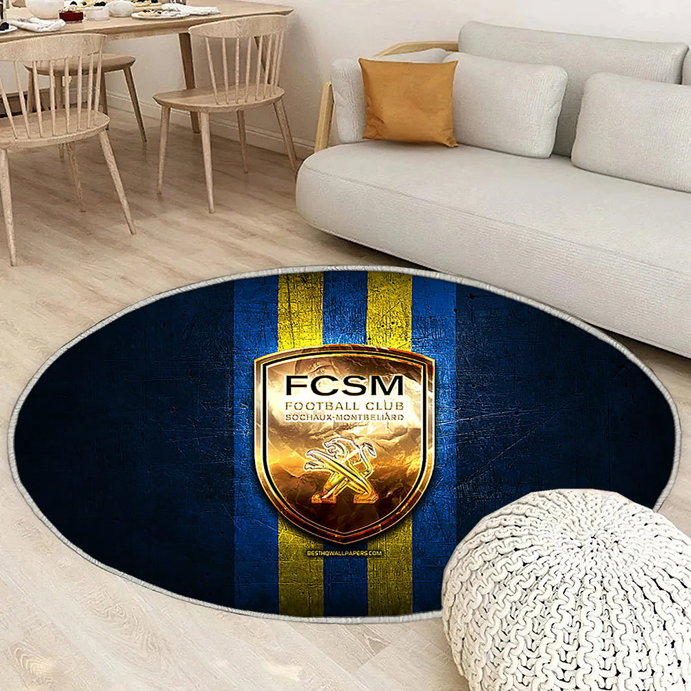 Sochaux Fc Tapis Sol - Tapis De Salon, Ligue 2 Blue Metal Football Tapis Art, Tapis pour la décoration de la maison