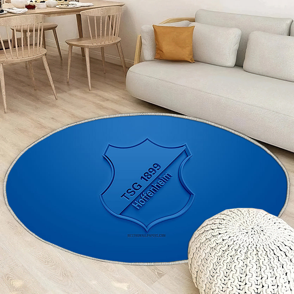 Tsg 1899 Hoffenheim Tapis Sol - Tapis De Salon, Club de Football Allemand Bleu 3D Tapis Art, Tapis pour la décoration de la maison