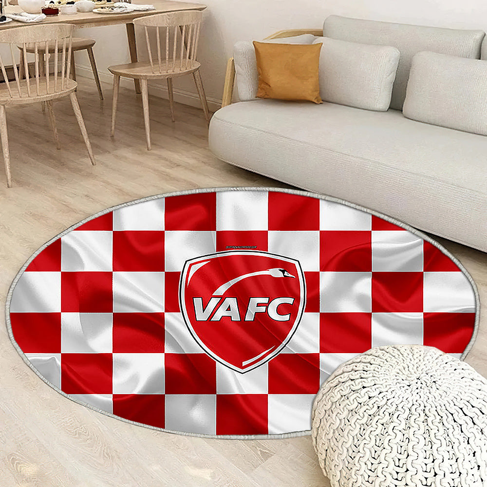 Logo Valenciennes Fc Tapis Sol - Tapis De Salon, Drapeau Rouge Et Blanc Football Françaisvalenciennes Tapis Art, Tapis pour la décoration de la maison