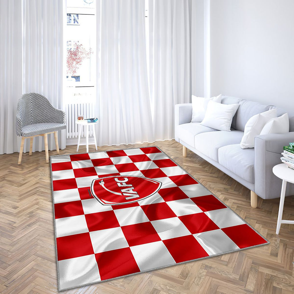 Logo Valenciennes Fc Tapis Sol - Tapis De Salon, Drapeau Rouge Et Blanc Football Françaisvalenciennes Tapis Art, Tapis pour la décoration de la maison