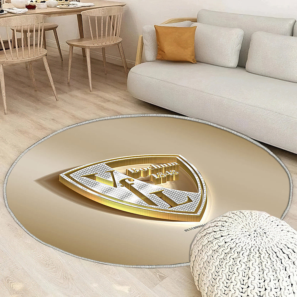 Vfl Bochum Tapis Sol - Tapis De Salon, Golden Silverbochum Allemagne Tapis Art, Tapis pour la décoration de la maison