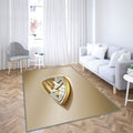 Vfl Bochum Tapis Sol - Tapis De Salon, Golden Silverbochum Allemagne Tapis Art, Tapis pour la décoration de la maison