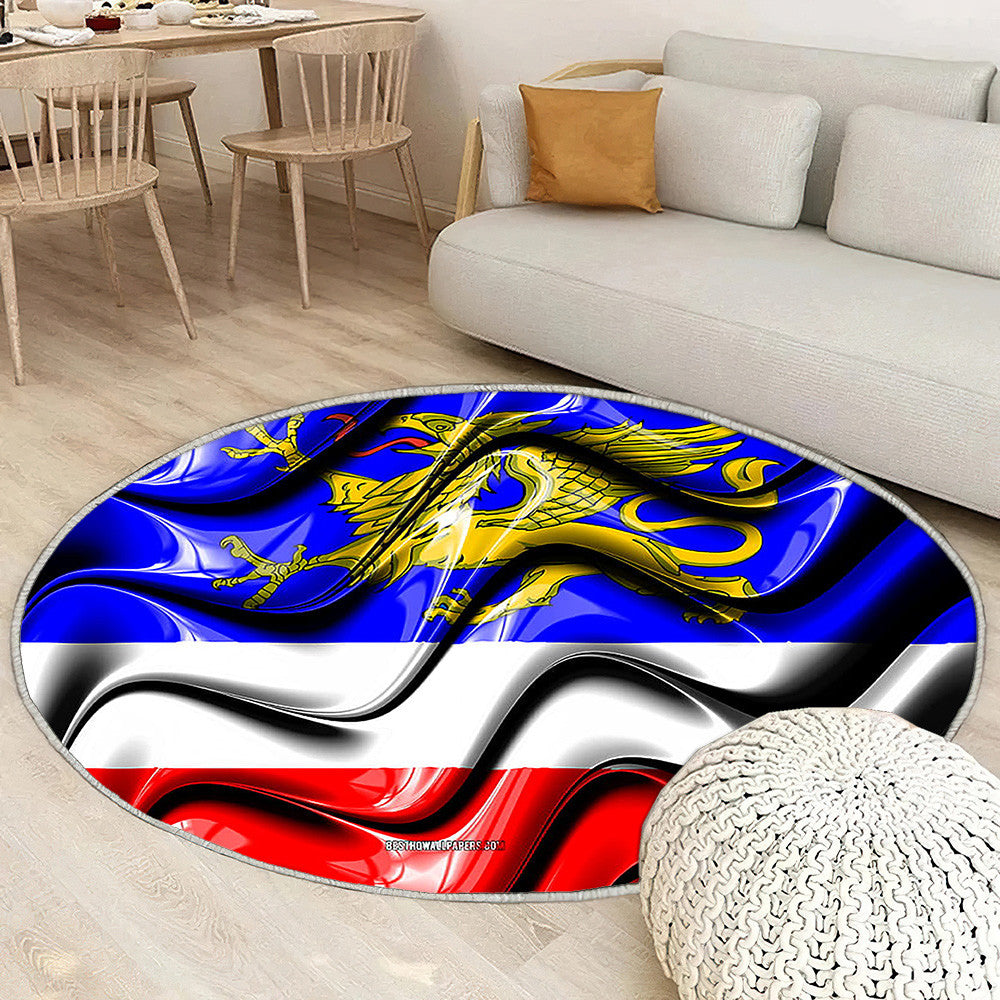 Rostock Drapeau Villes D'Allemagne Tapis Sol - Tapis De Salon, Rostock Rostock Villes Allemandes Tapis Art, Tapis pour la décoration de la maison