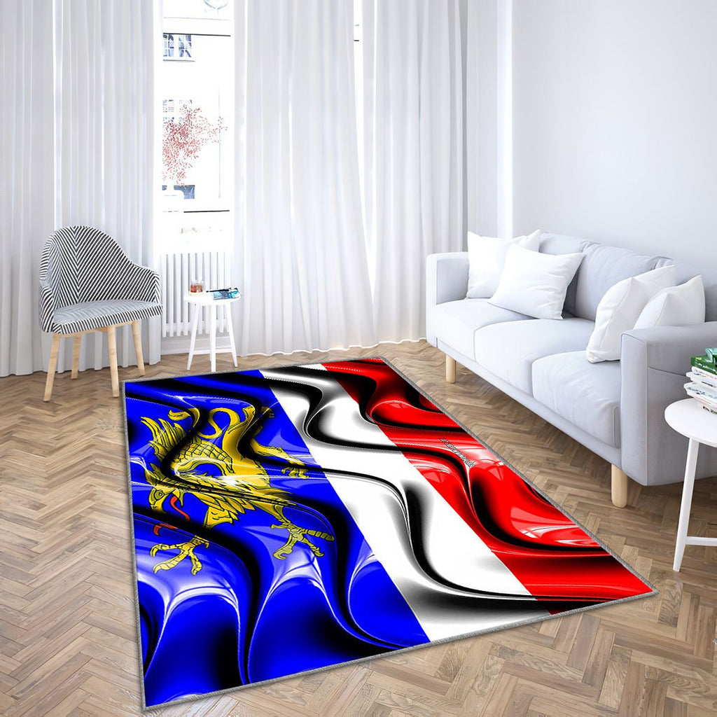 Rostock Drapeau Villes D'Allemagne Tapis Sol - Tapis De Salon, Rostock Rostock Villes Allemandes Tapis Art, Tapis pour la décoration de la maison