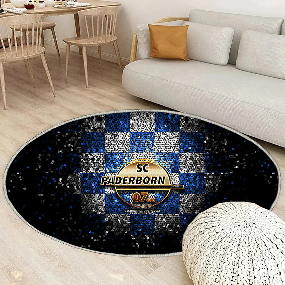 Sc Paderborn 07 Tapis Sol - Tapis De Salon, Bundesliga Bleu Blanc Football Tapis Art, Tapis pour la décoration de la maison
