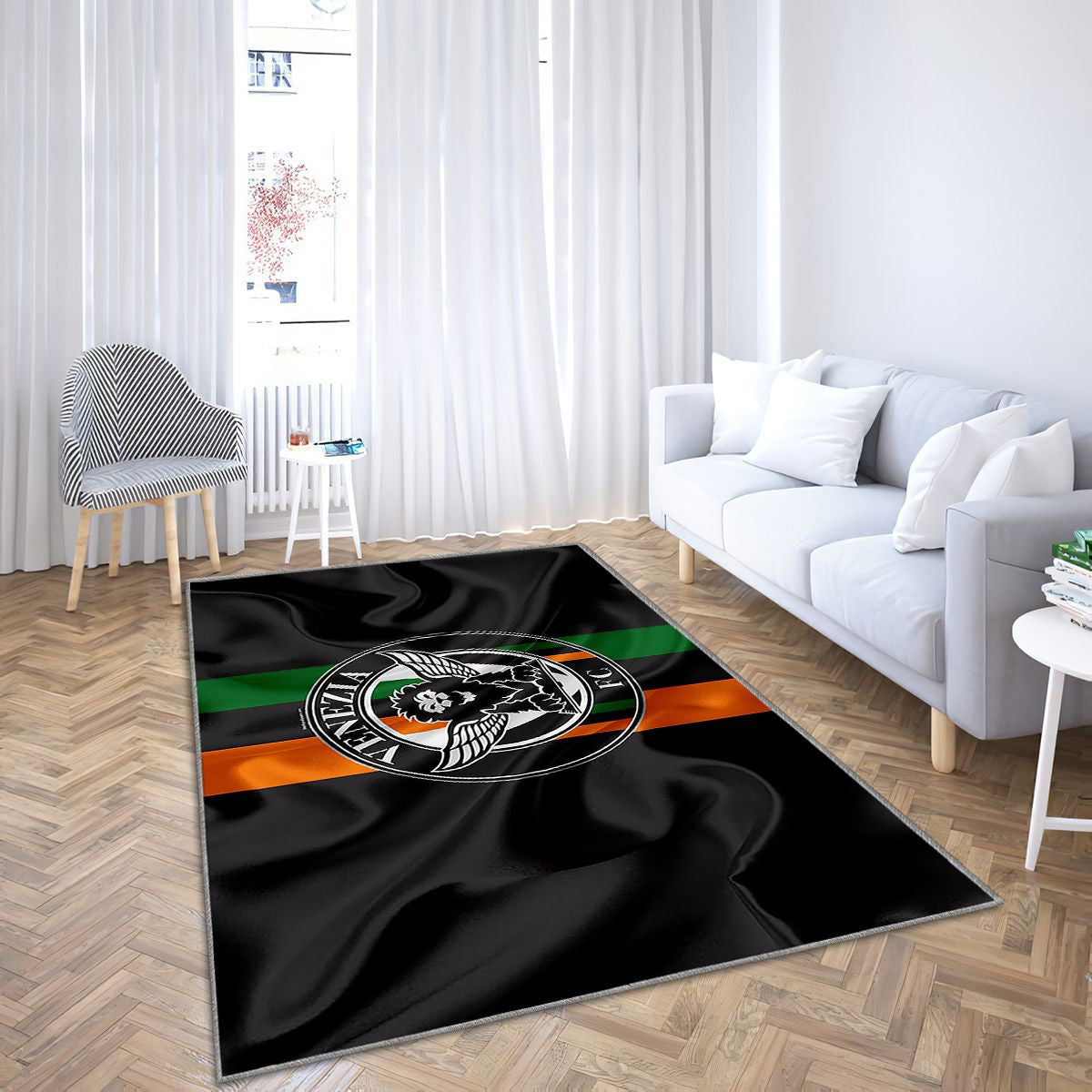 Drapeau en soie Venezia Fc Serie B Tapis Sol - Tapis De Salon, club de football italien Venise Tapis Art, Tapis pour la décoration de la maison