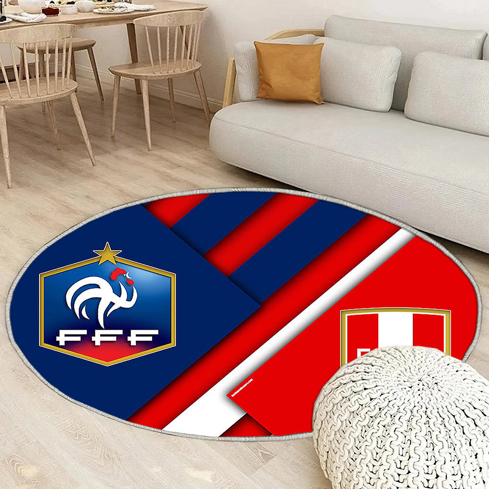 France Vs Pérou Tapis Sol - Tapis De Salon, Groupe CS Tapis Art, Tapis pour la décoration de la maison