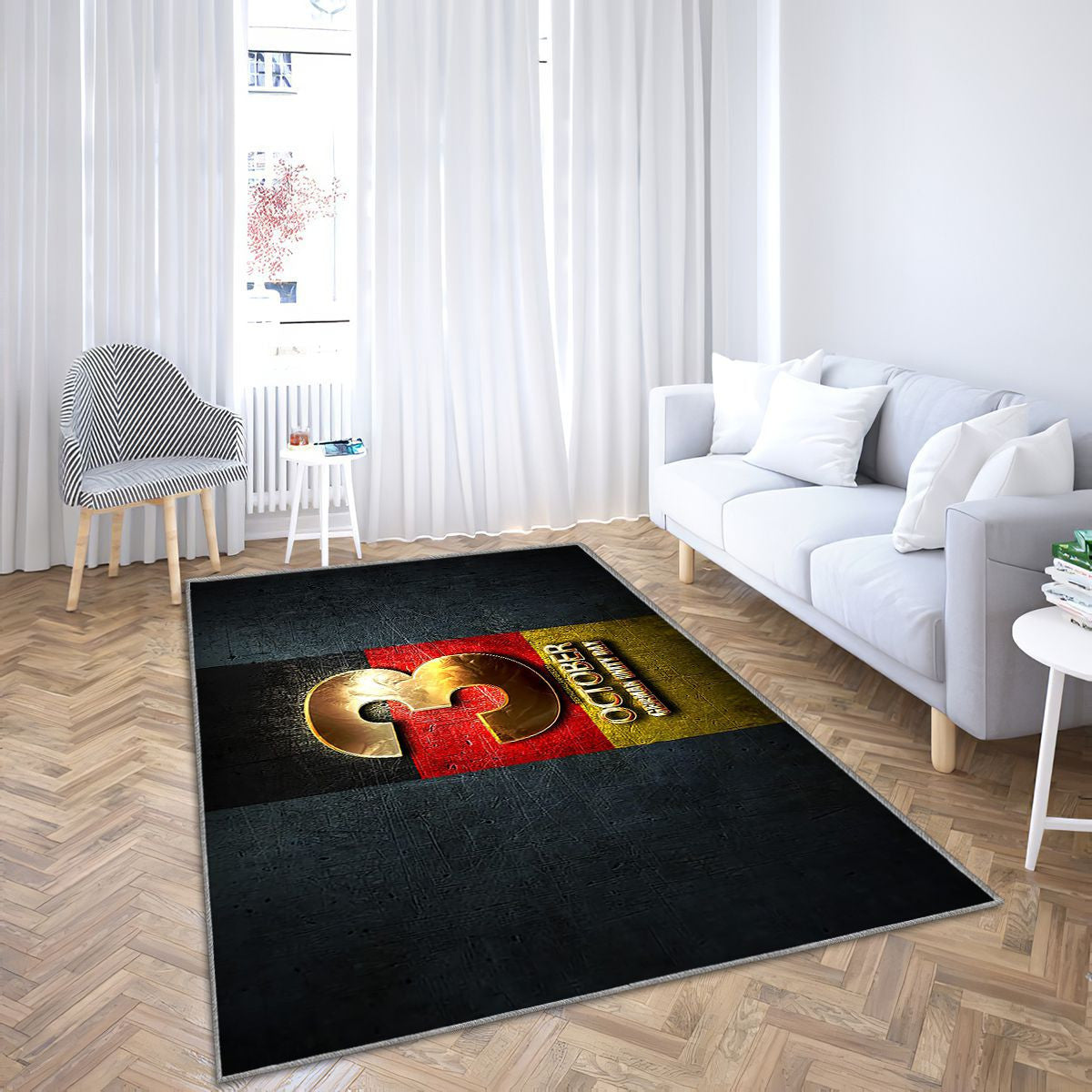 Journée de l'unité allemande Tapis Sol - Tapis De Salon, signes d'or national allemand Tapis Art, Tapis pour la décoration de la maison