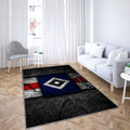 Hambourg Fc Grunge Tapis Sol - Tapis De Salon, Hsv Bundesliga 2 Tapis Art, Tapis pour la décoration de la maison