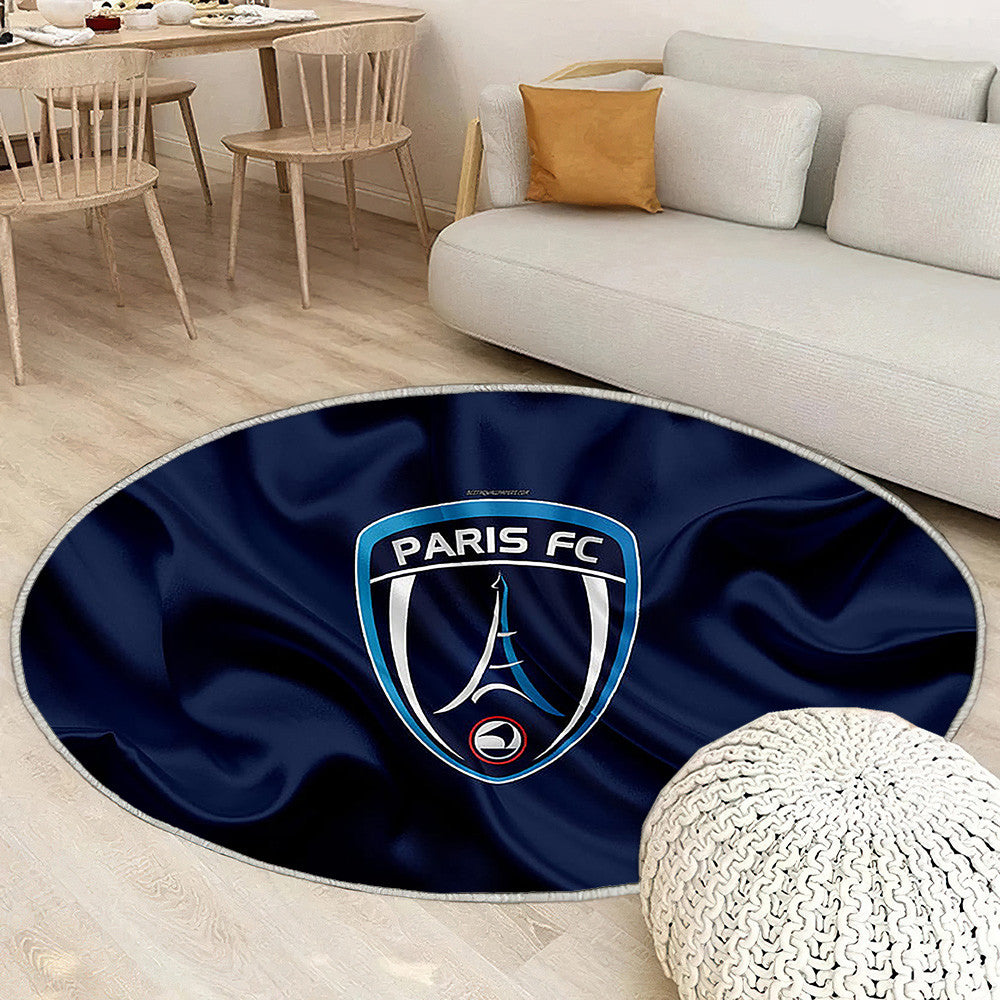 Paris Fc Tapis Sol - Tapis De Salon, Drapeau De Soie Bleu Football Français Tapis Art, Tapis pour la décoration de la maison