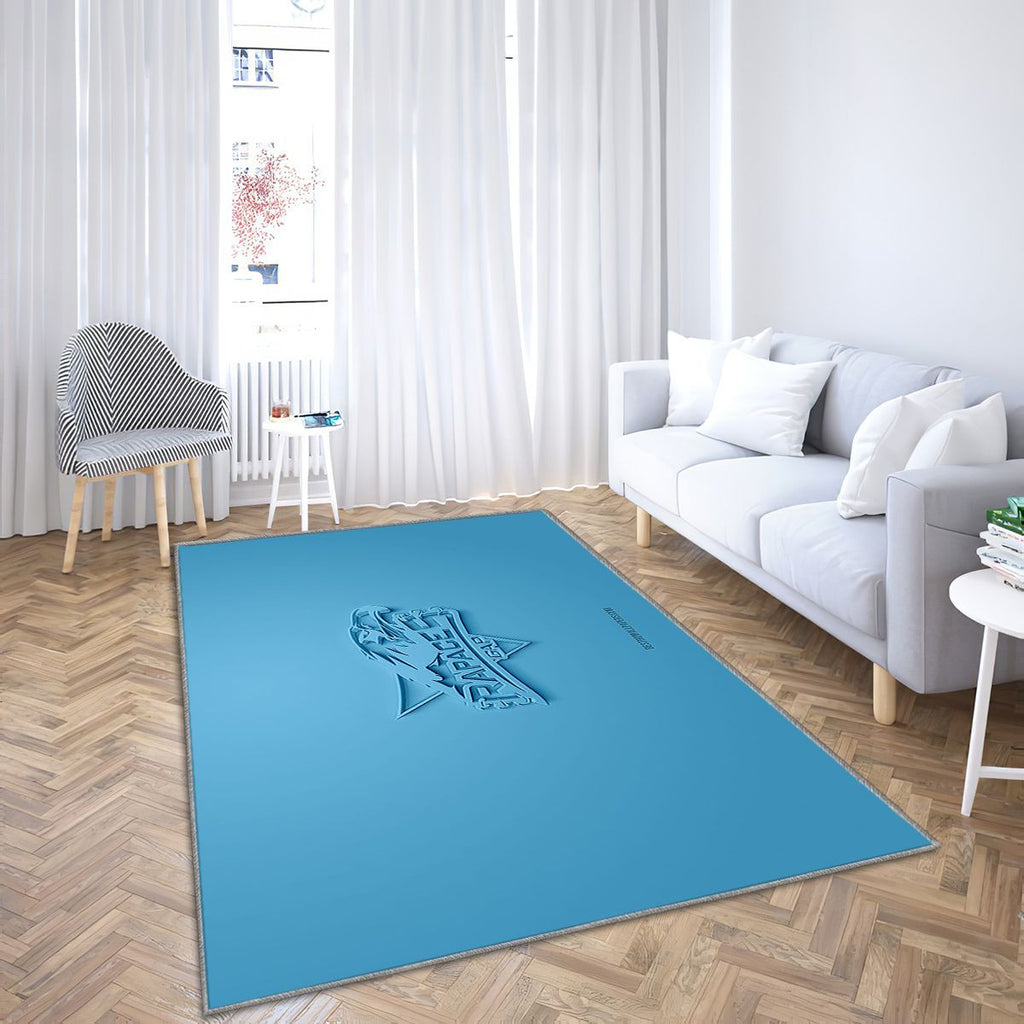 Rapaces De Gap Tapis Sol - Tapis De Salon, Equipe de France de Hockey sur Glace Bleu 3D Tapis Art, Tapis pour la décoration de la maison