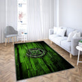 Wolfsburg Fc Tapis Sol - Tapis De Salon, Bundesliga Club de Football allemand en bois vert Tapis Art, Tapis pour la décoration de la maison