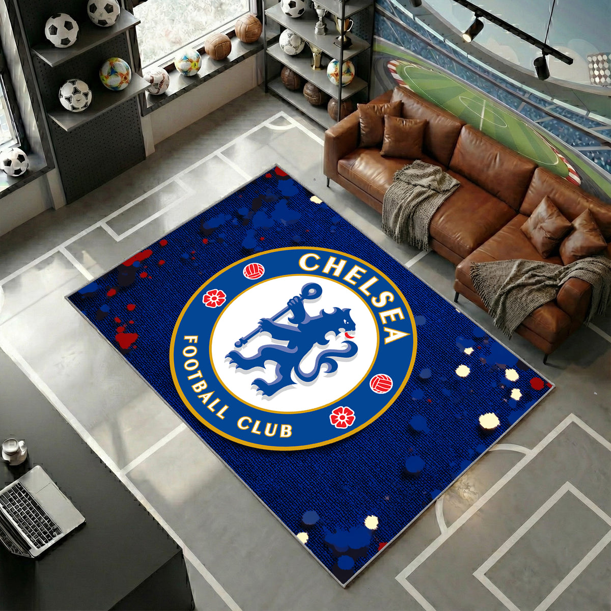 Chelsea Football Club Brodé Classique Bleu Profond Vibrant
