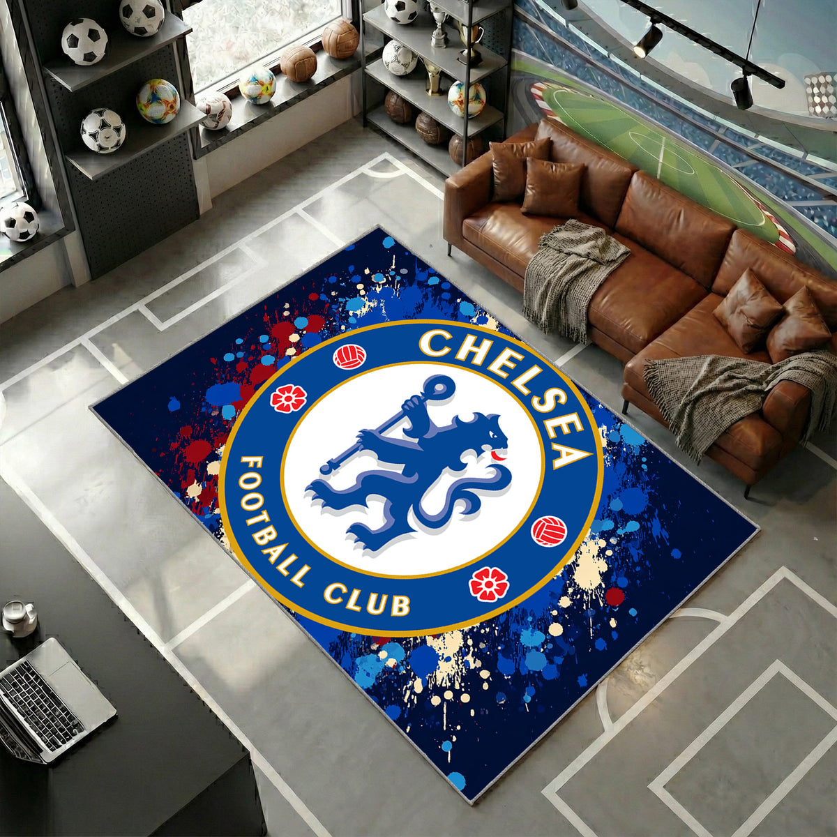 Chelsea Football Club Brodé Classique Bleu Profond Moderne