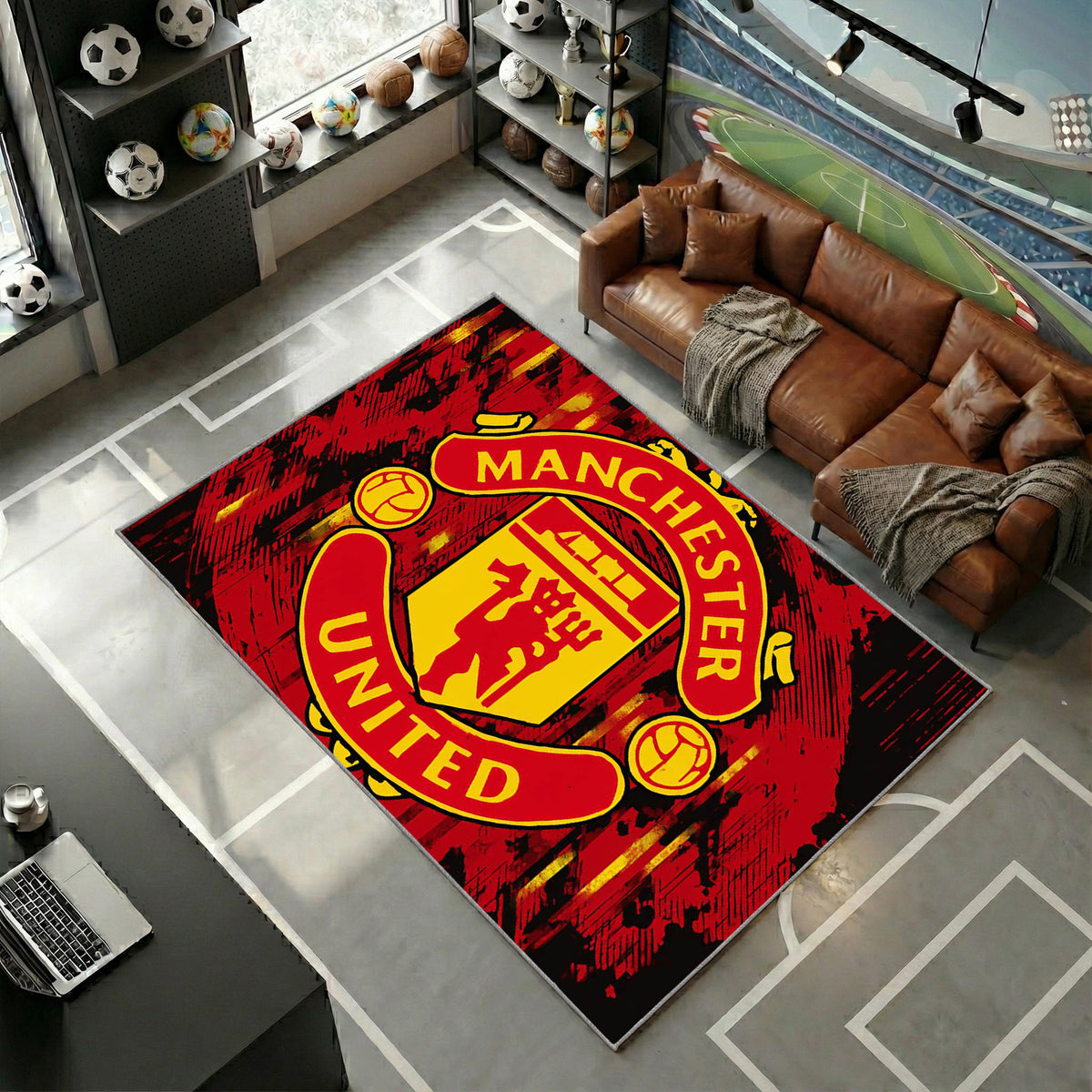 Manchester United Multicolore Abstrait 5