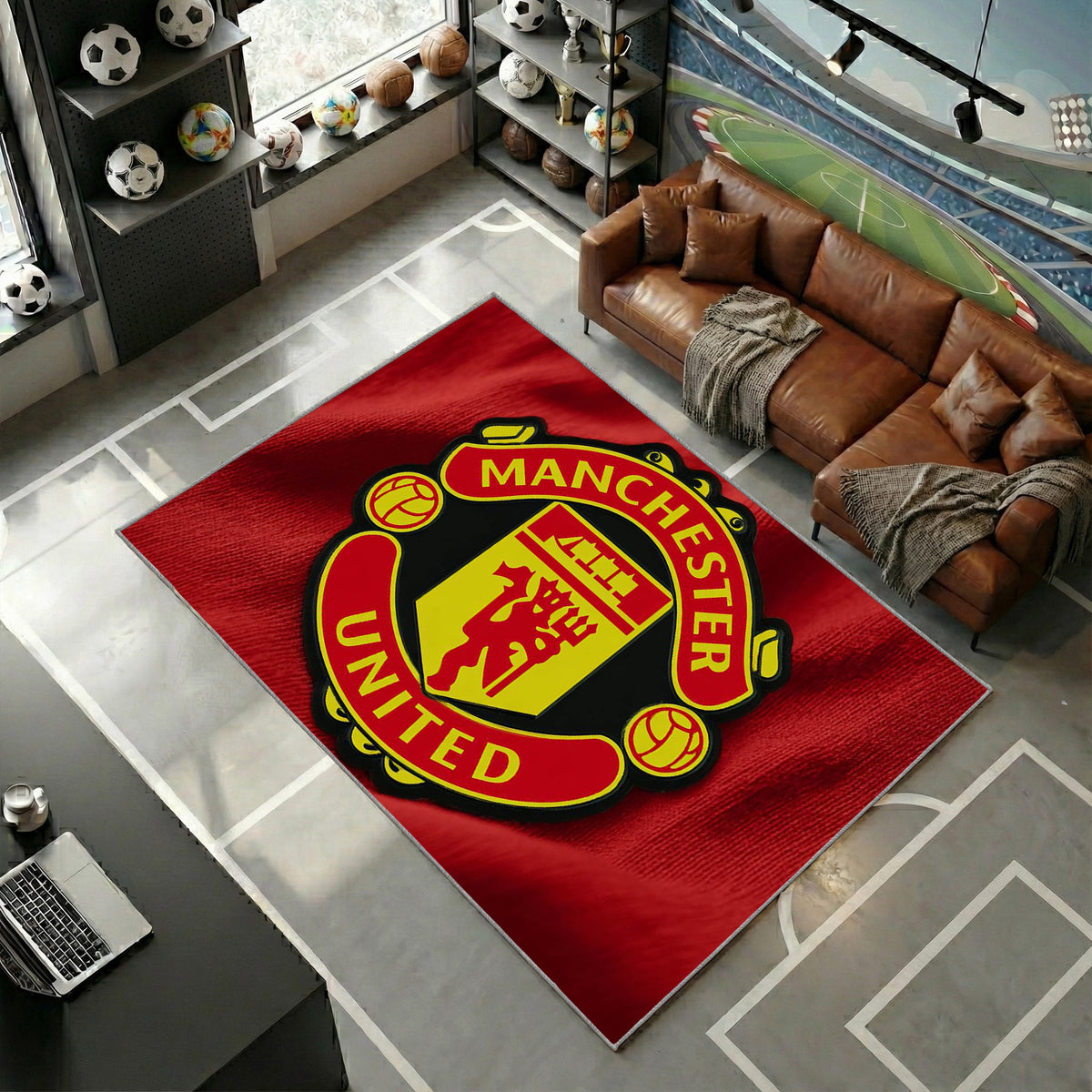 Manchester United Multicolore Abstrait 4