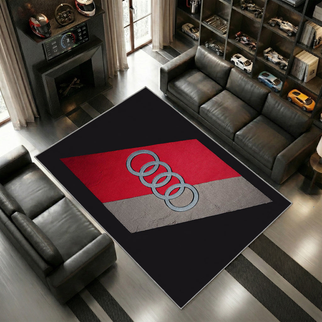 Audi Sport Logo Grunge Stil Grau Schwarz Design 6