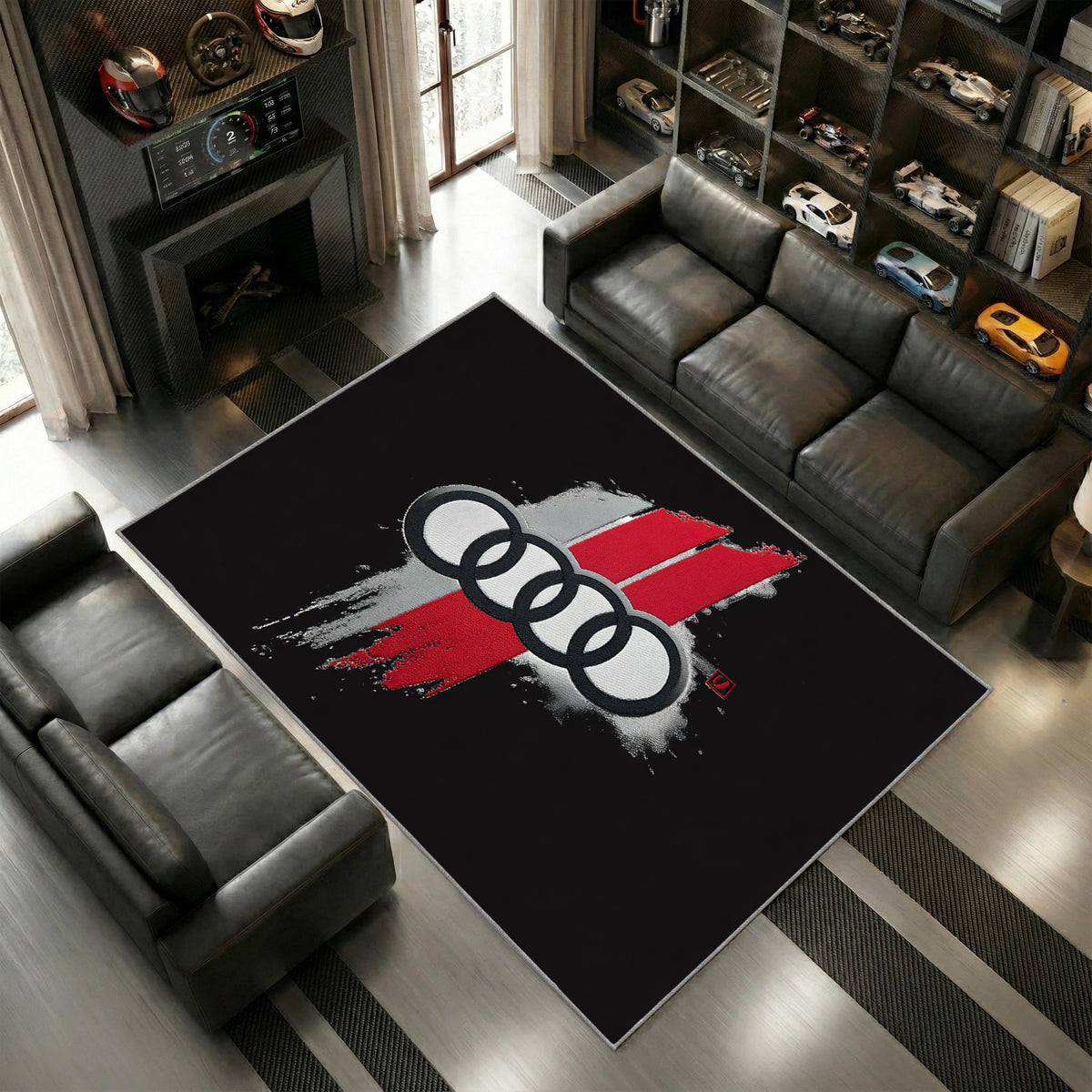 Audi Sport Logo Street Stil Black Red Wohnstil 5