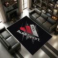 Audi Sport Logo Classic Stil Schwarz Rot Auto Matte 7