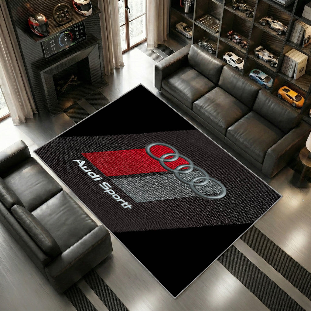 Audi Sport Logo Modern Stil Rot Silber Fan Geschenk