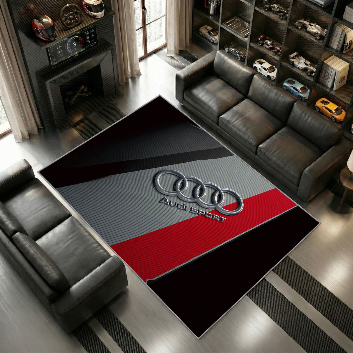 Audi Sport Logo Street Stil Black Red Wohnstil 3