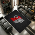 Audi Sport Logo Classic Stil Schwarz Rot Auto Matte 4