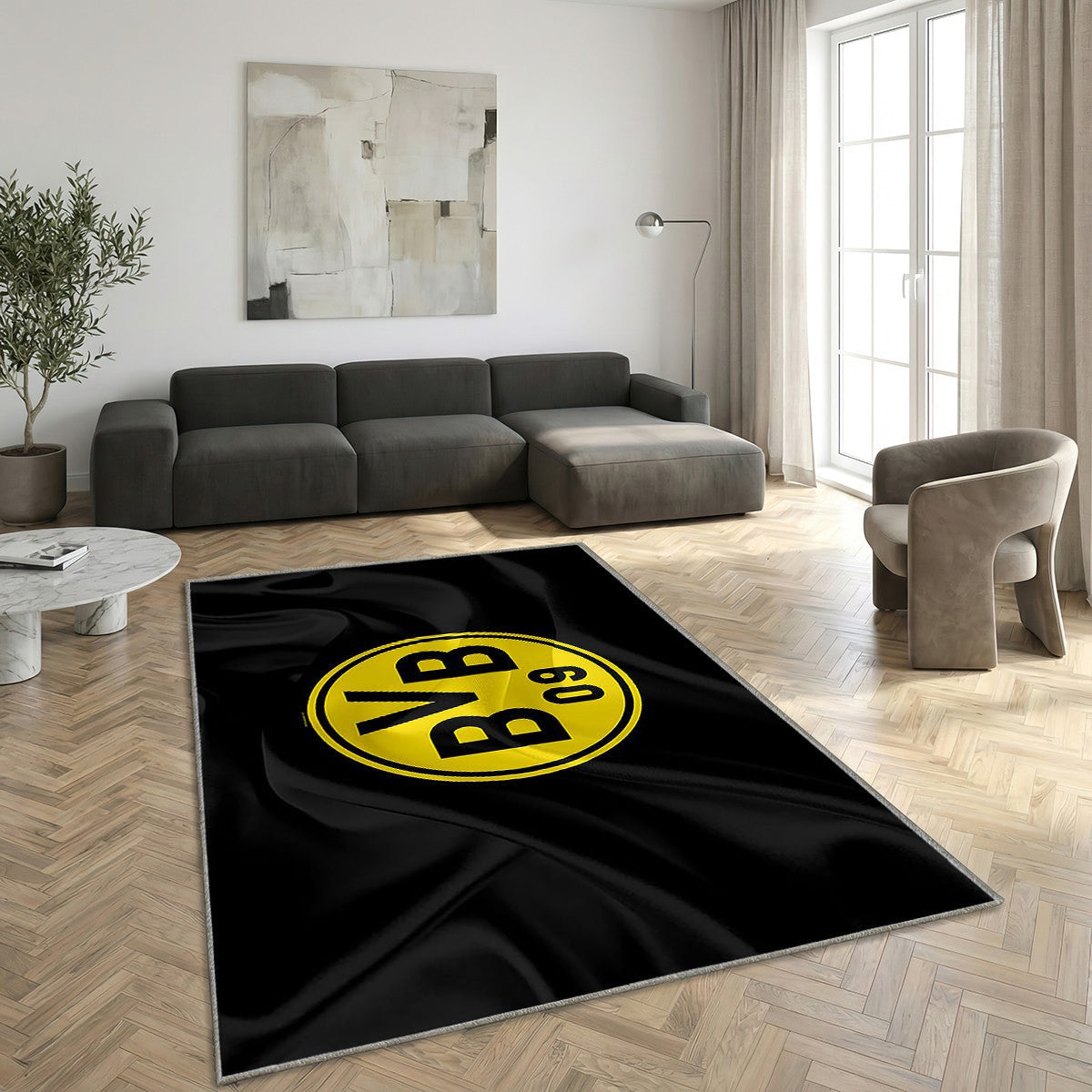 Borussia Dortmund Logoclub de football allemand Allemagne  Tapis sol 5