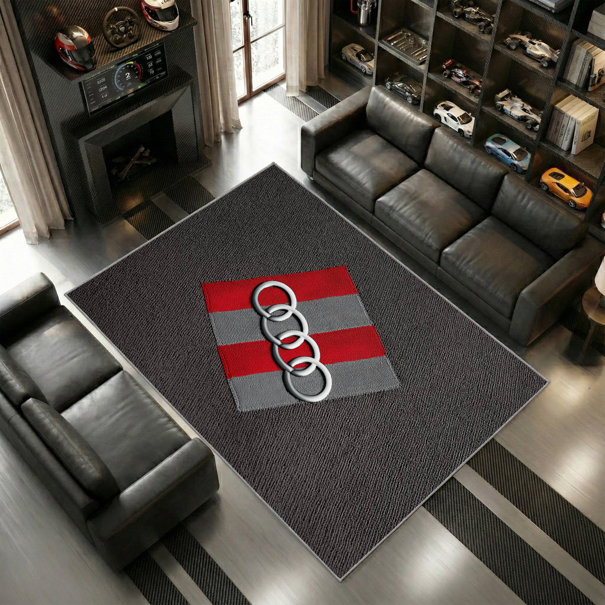Audi Sport Logo Street Stil Black Red Wohnstil 8