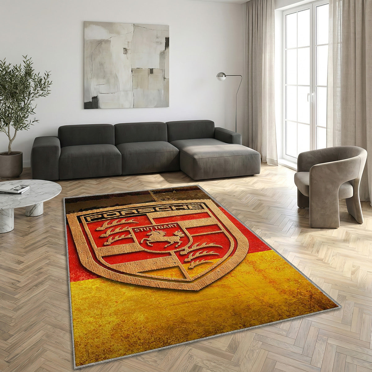 Logo Porsche 4 Tapis sol 107