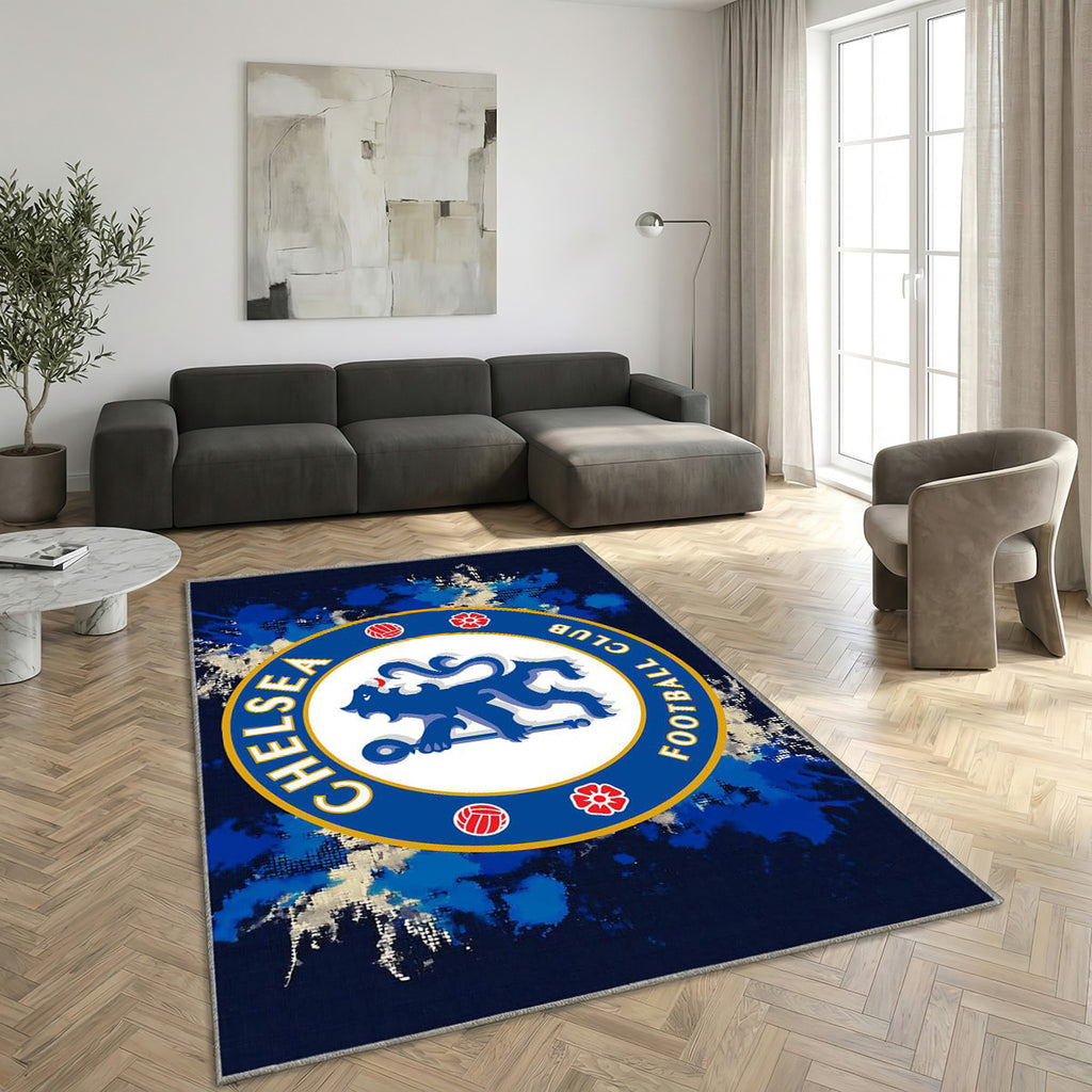 Tapis Chelsea Football Club Brodé Classique Bleu Profond Classique