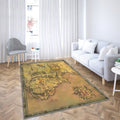 Tapis carte de la terre du milieu du seigneur des anneaux pour passionnés d’automobile – donnez du style au garage