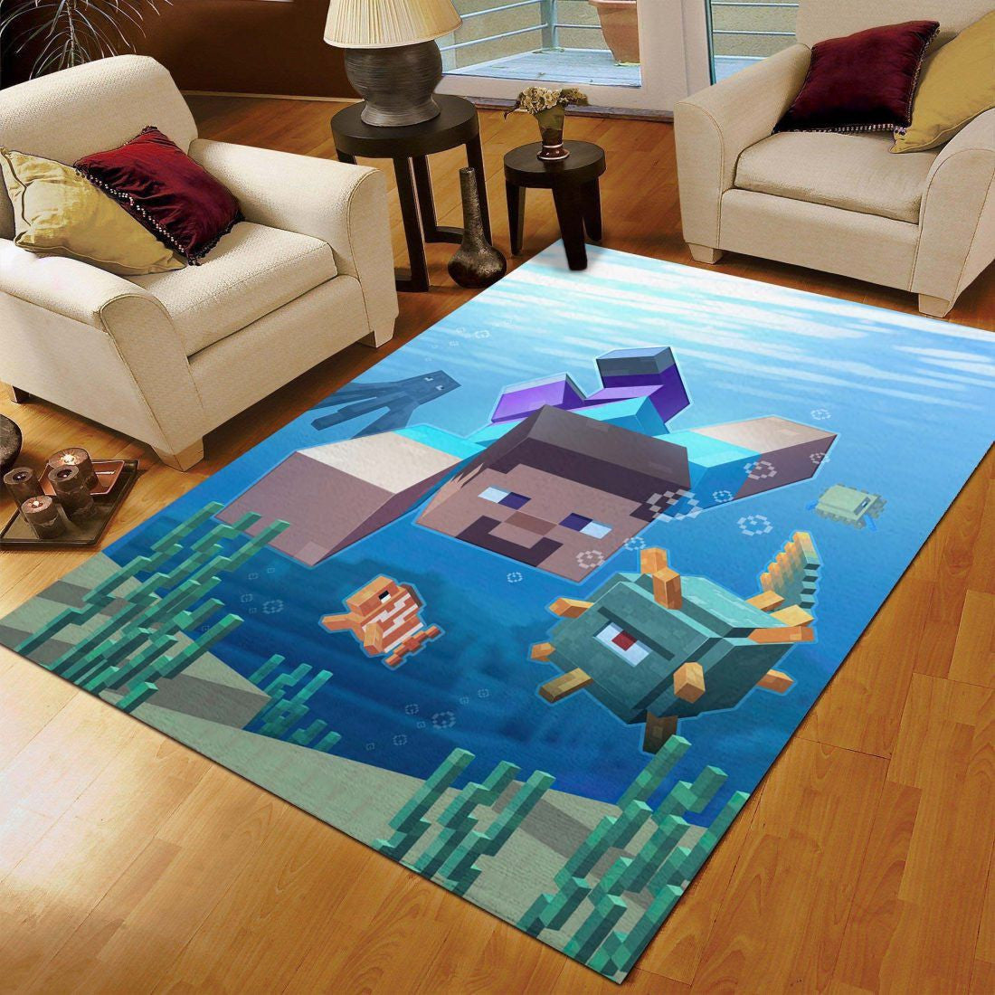 Minecraft Character Deep in sea