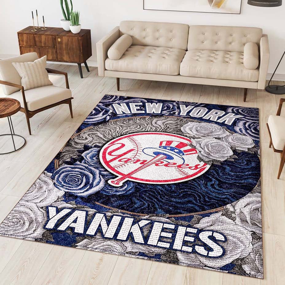 New York Yankees Baseball Team Sur la rose bleue