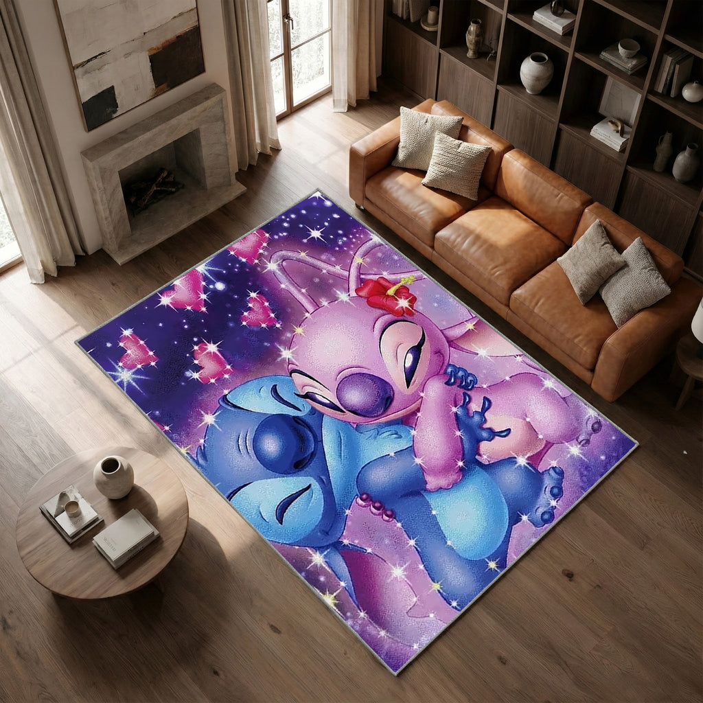 Tapis Disney  Stitch et Angel amoureux