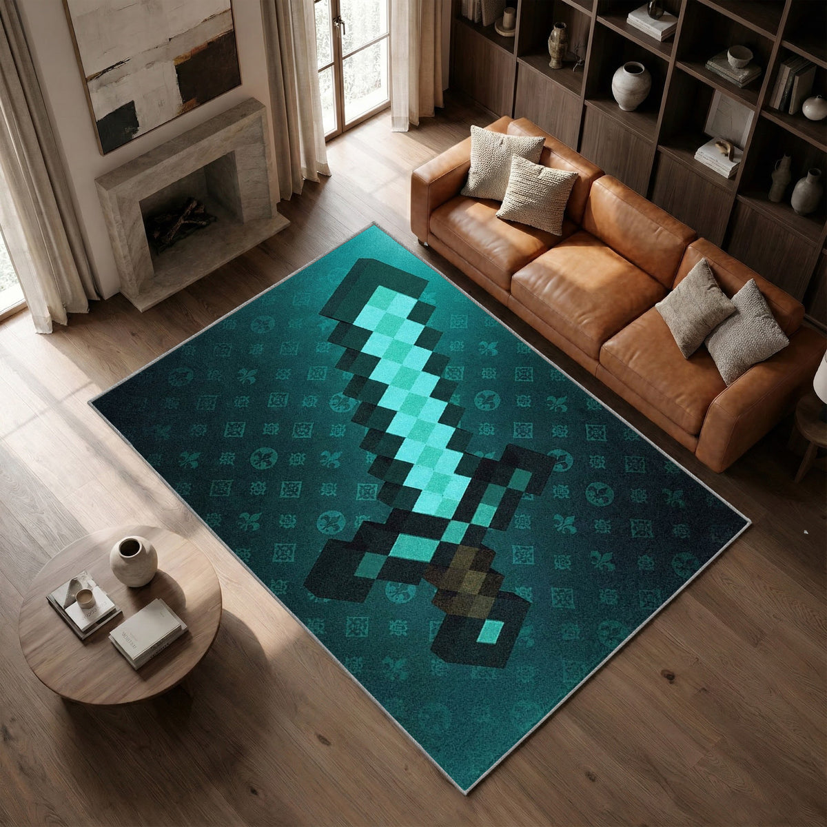 Tapis Épée Minecraft MC édition 02 – créez un univers pixel amusant dans la chambre