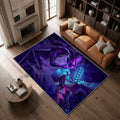 Tapis Minecraft  Steve combat Enderman et Ender Dragon
