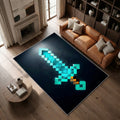 Tapis Épée en diamant enchantée Minecraft pour jeunes créatifs – donnez vie à la salle de jeu