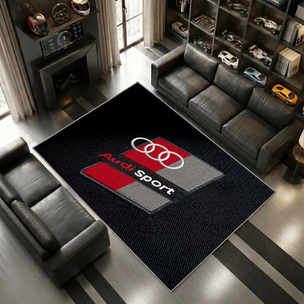 Audi Sport Logo Modern Stil Rot Silber Fan Geschenk 5