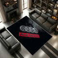 Audi Sport Logo Vintage Stil Schwarz Rot Teppich 7