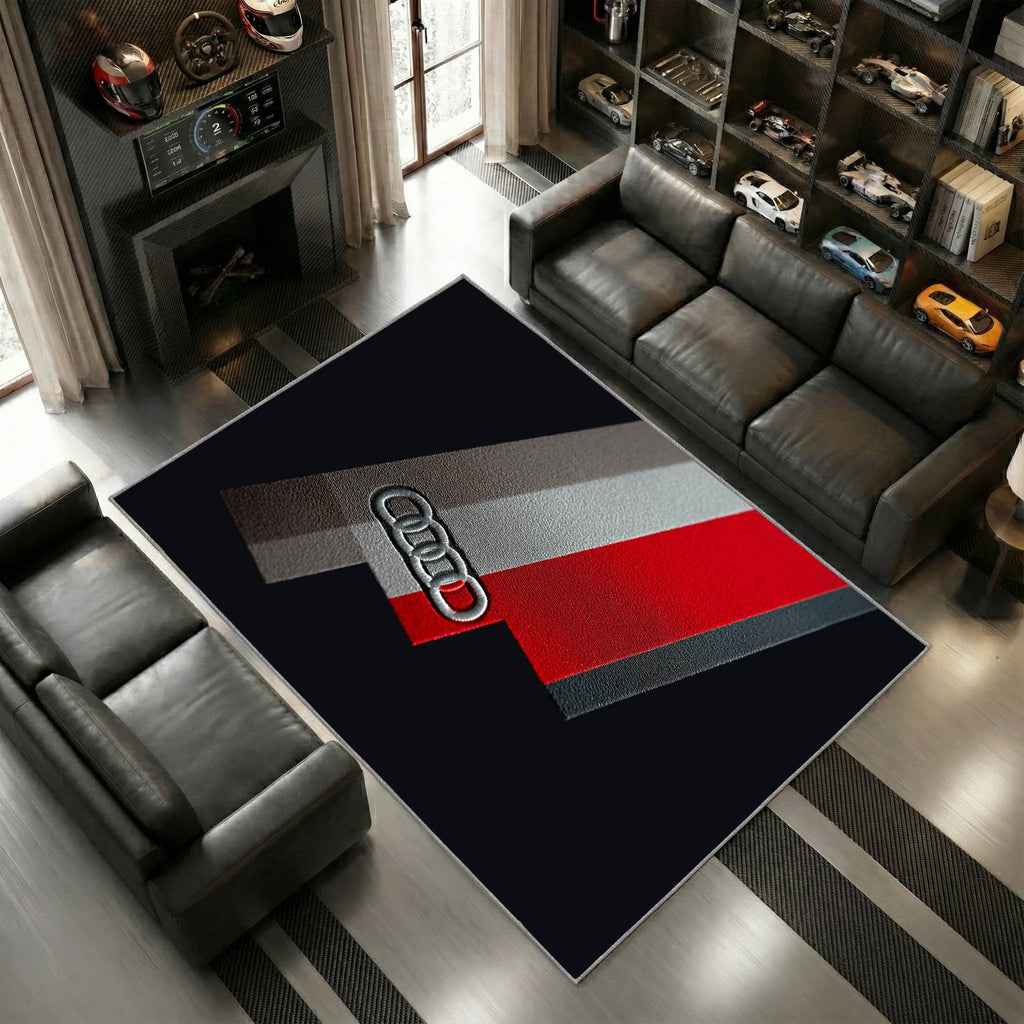 Audi Sport Logo Bold Stil Grau Schwarz Deko Idee 2