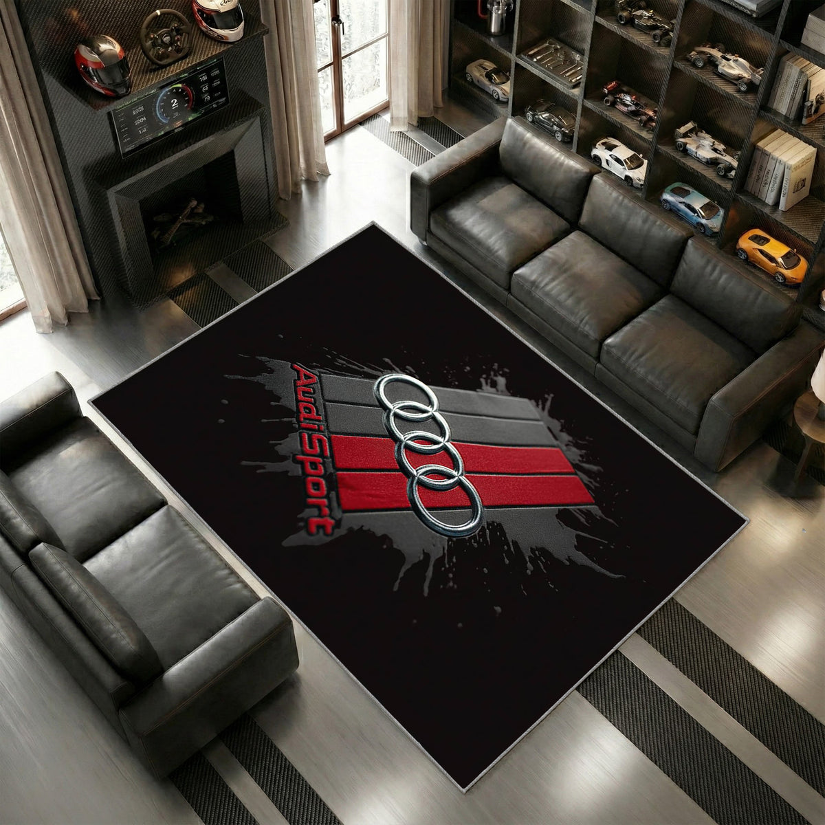 Audi Sport Logo Street Stil Black Red Wohnstil 6