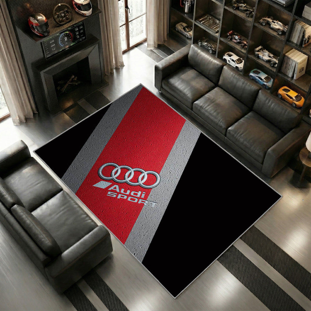 Audi Sport Logo Modern Stil Rot Silber Fan Geschenk 2