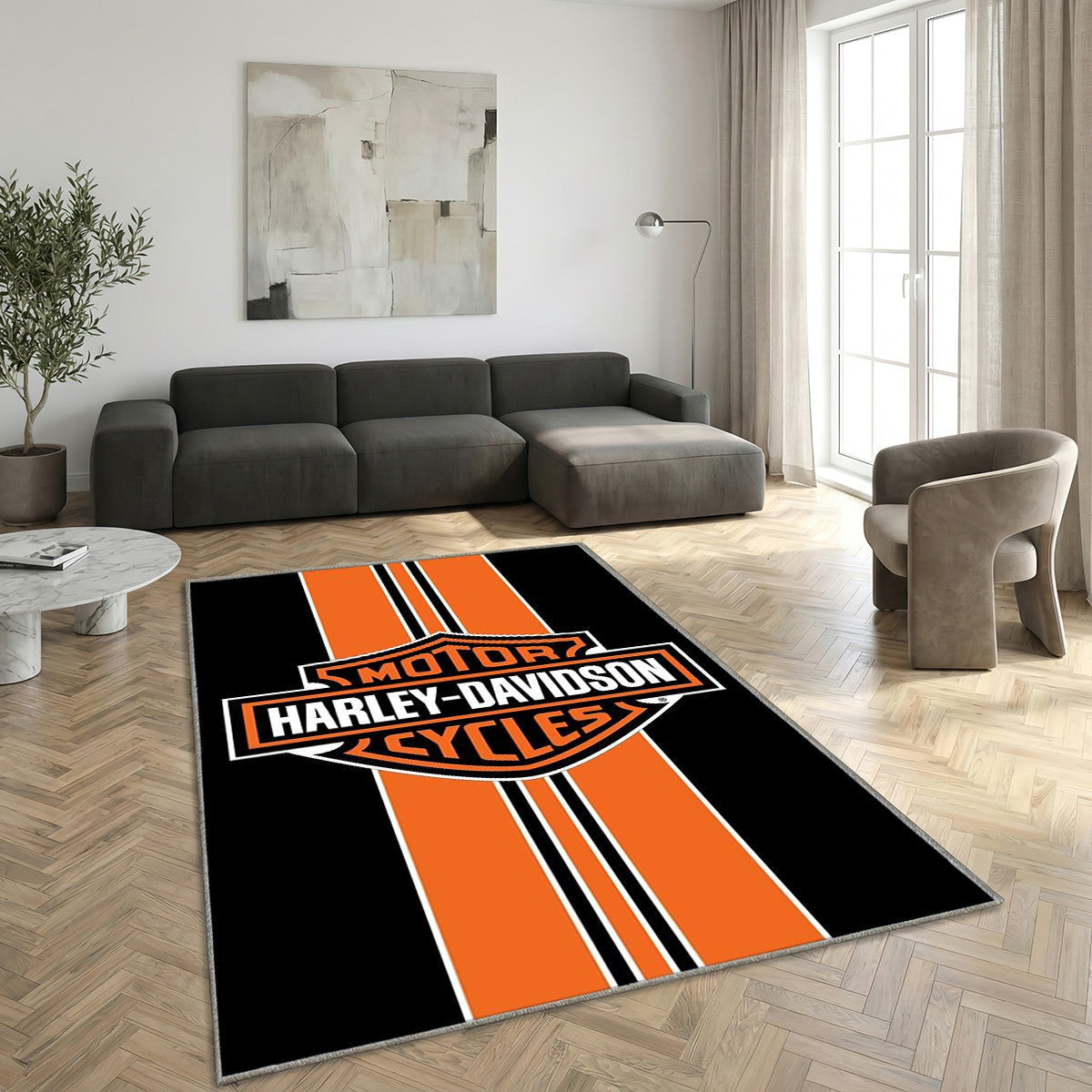 Tapis Harley Davidson - Noir Rare