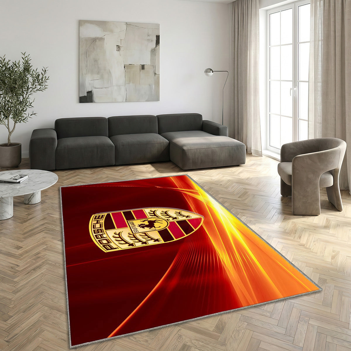 Tapis Porsche édition 105 à offrir – une touche auto élégante pour le salon