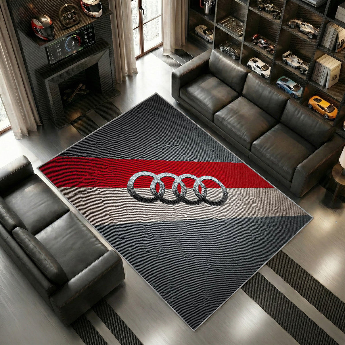 Audi Sport Logo Street Stil Black Red Wohnstil 1