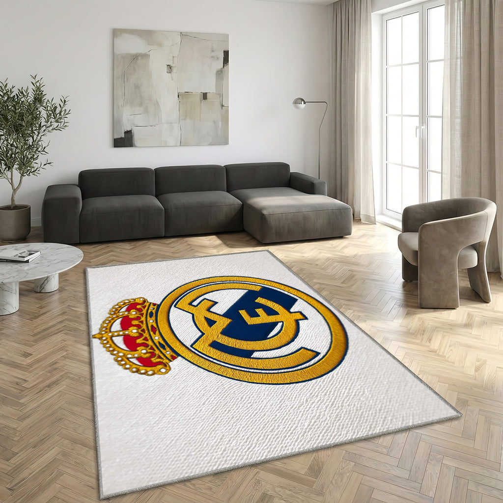 Tapis Real Madrid Couleur Neutre Style Logo 8