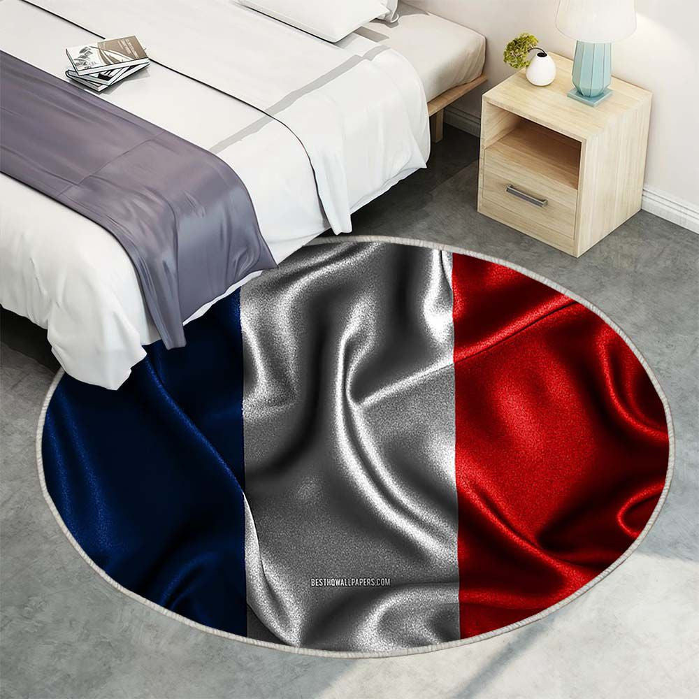 French flag silk wavy flags