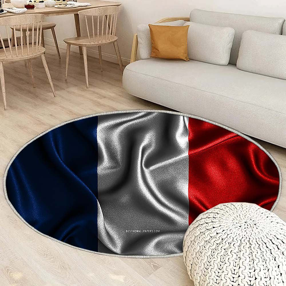 French flag silk wavy flags